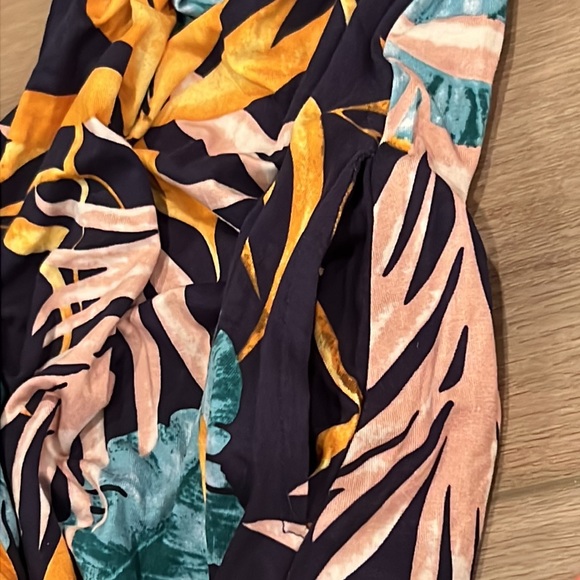 NWT Hao MeiLi Collection Cold Shoulder Hawaiian Tropical Dress w/Pockets - Picture 12 of 16